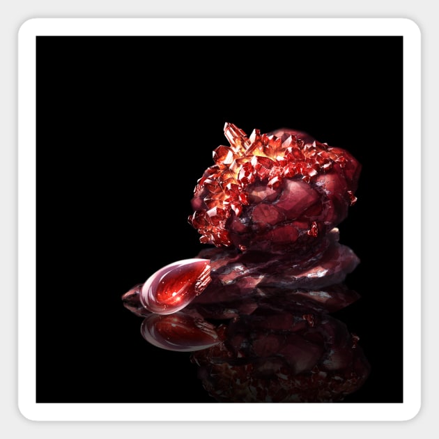 Fantasy Birthstone, January, Garnet Magnet by cluseller